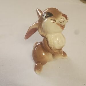 Vintage Disney Thumper Cream and Brown Bunny Figurine 4" Easter